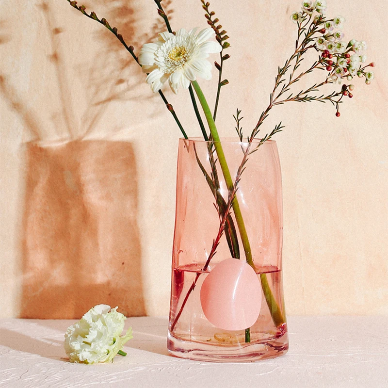 

2 Pcs/Set Vases Home Decor Glass Living Room Decoration